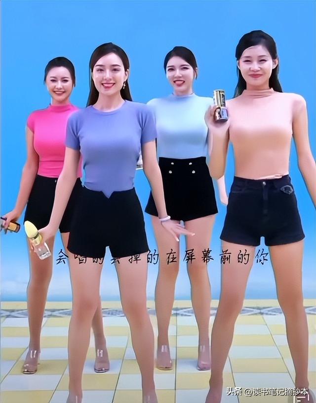 椰樹四美穿羽絨服直播跳操，穿椰子跳舞？