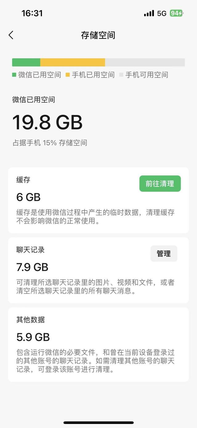 微信儲(chǔ)存空間，微信存儲(chǔ)空間管理？